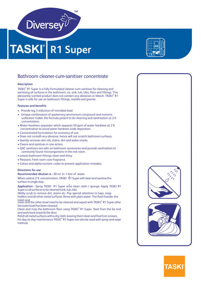 Taski R1 Super – Washroom Cleaner cum Sanitizer (5L)