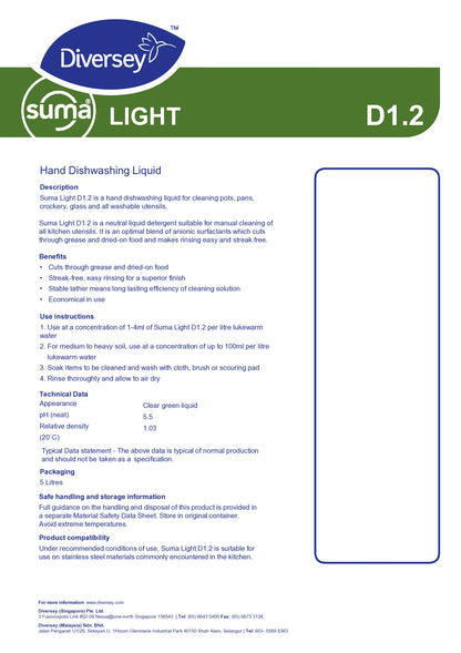 Suma Light D1.2 – Sink Detergent (5L)
