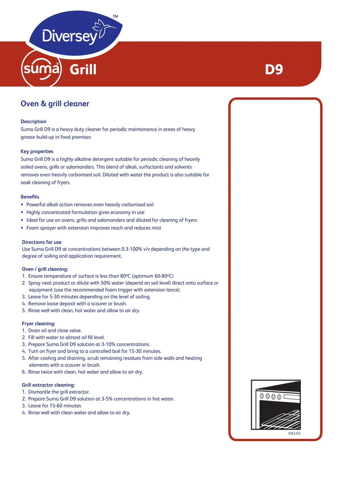 Suma Grill D9 – Oven, Grill, Fryer & Hot Plate Cleaner (5L)