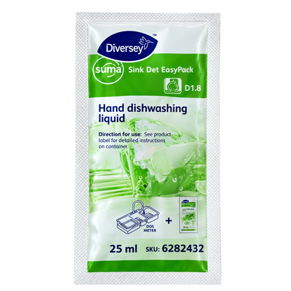 Suma Sink Det D1.8 – Sink Detergent Sachets (200 x 25ml)