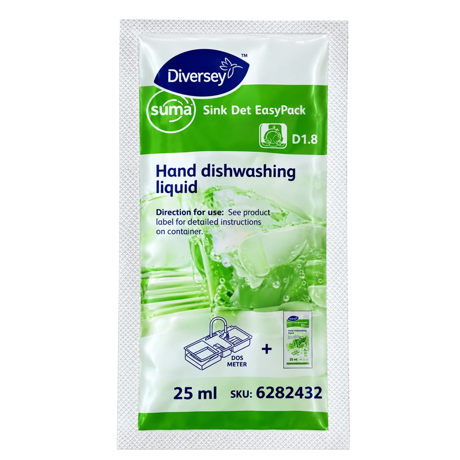 Suma Sink Det D1.8 – Sink Detergent Sachets (200 x 25ml)