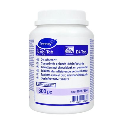 Suma Tab D4 – Chlorine Sanitizing Tablets (300 Tablets)