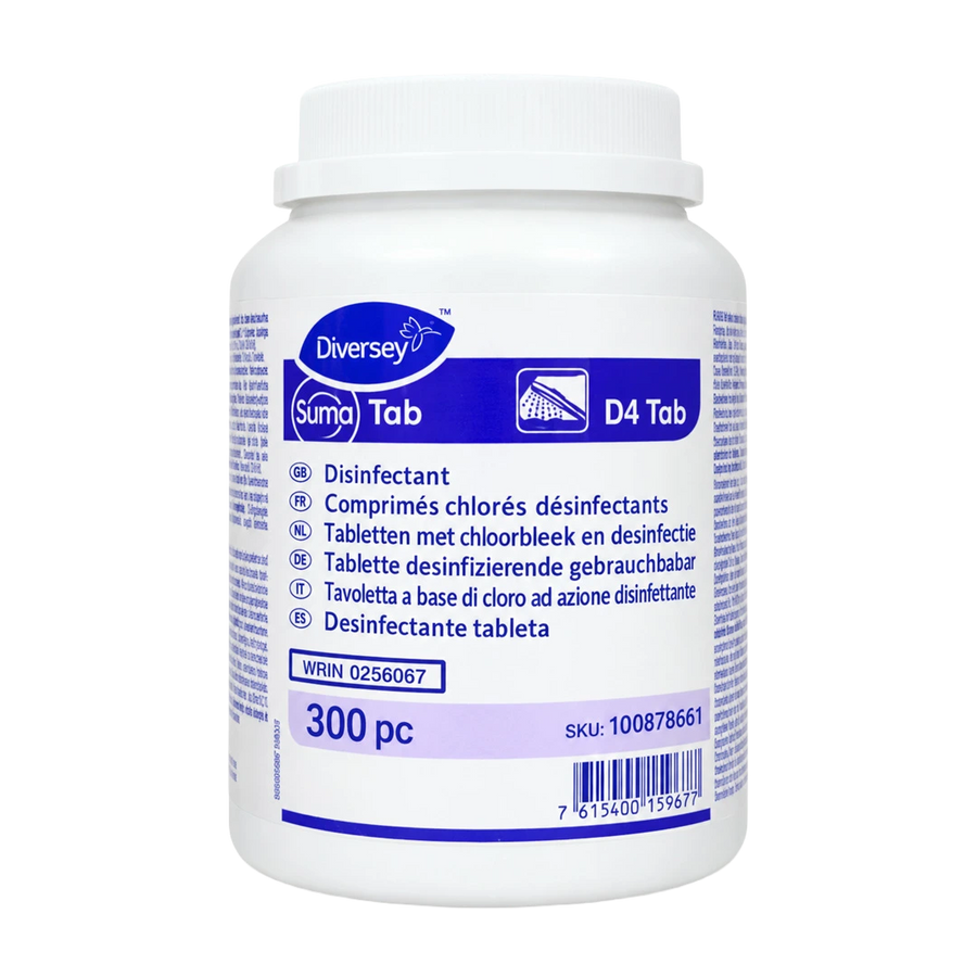 Suma Tab D4 – Chlorine Sanitizing Tablets (300 Tablets)